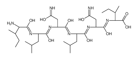 (2S,3S)-2-[[(2S)-4-amino-2-[[(2S)-2-[[(2S)-4-amino-2-[[(2S)-2-[[(2S,3S)-2-amino-3-methylpentanoyl]amino]-4-methylpentanoyl]amino]-4-oxobutanoyl]amino]-4-methylpentanoyl]amino]-4-oxobutanoyl]amino]-3-methylpentanoic acid Structure