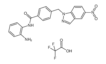 N-(2-aminophenyl)-4-((5-nitro-1H-indazol-1-yl)methyl)benzamide trifluoroacetate Structure