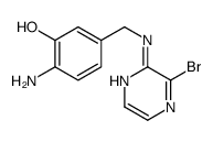 2-amino-5-[[(3-bromopyrazin-2-yl)amino]methyl]phenol Structure