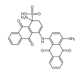 1-amino-4-[(4-amino-9,10-dioxoanthracen-1-yl)amino]-9,10-dioxo-2H-anthracene-1-sulfonic acid Structure