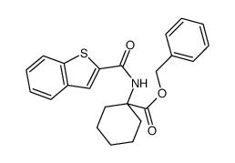 1-[(2-benzothienylcarbonyl)amino]cyclohexanecarboxylic acid phenylmethyl ester Structure