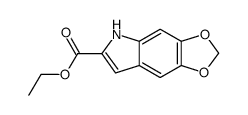 5H-1,3-dioxolo[4,5-f]indole-6-carboxylic acid ethyl ester结构式