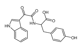 3-(4-hydroxyphenyl)-2-[[2-(1H-indol-3-yl)-2-oxoacetyl]amino]propanoic acid结构式