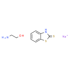 benzothiazole-2(3H)-thione, sodium salt, compound with 2-aminoethanol (1:1) structure