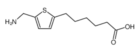 6-(5-aminomethyl-[2]thienyl)-hexanoic acid Structure