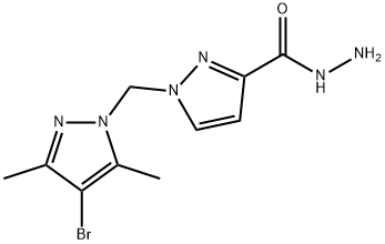 1-[(4-bromo-3,5-dimethyl-1H-pyrazol-1-yl)methyl]-1H-pyrazole-3-carbohydrazide Structure