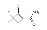 2-Chlor-3,3-difluor-cyclobuten-1-carbonsaeureamid结构式