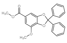 7-甲氧基-2,2-二苯基-1,3-苯并二氧代-5-羧酸甲酯结构式