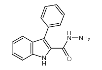 3-苯基-1H-吲哚-2-碳酰肼结构式