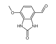 1H-Benzimidazole-4-carboxaldehyde,2,3-dihydro-7-methoxy-2-oxo-(9CI) structure