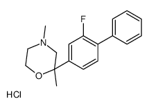 2-(3-fluoro-4-phenylphenyl)-2,4-dimethylmorpholine,hydrochloride Structure