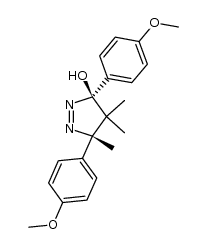 (3S,5S)-3,5-bis(4-methoxyphenyl)-4,4,5-trimethyl-4,5-dihydro-3H-pyrazol-3-ol结构式