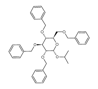 1-O-isopropyl-2,3,4,6-tetra-O-benzyl-α-D-glucopyranose Structure