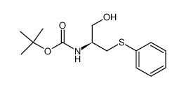 tert-butyl (S)-(1-hydroxy-3-(phenylthio)propan-2-yl)carbamate Structure