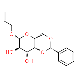 β-​D-​Galactopyranoside, 2-​propen-​1-​yl 4,​6-​O-​[(S)​-​phenylmethylene]​- structure