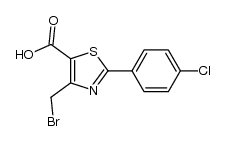 4-(bromomethyl)-2-(4-chlorophenyl)thiazole-5-carboxylic acid结构式