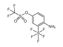 4-amino-3-(pentafluorosulfanyl)phenyl trifluoromethane-sulfonate Structure