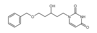 (+/-)-1-[5-(benzyloxy)-3-hydroxypent-1-yl]pyrimidine-2,4-dione Structure