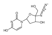 1-[(2R,4S,5R)-5-azido-4-hydroxy-5-(hydroxymethyl)oxolan-2-yl]pyrimidine-2,4-dione结构式