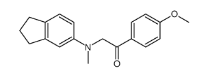 2-((2,3-dihydro-1H-inden-5-yl)(methyl)amino)-1-(4-methoxyphenyl)ethanone Structure