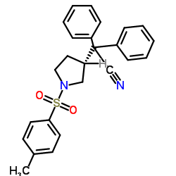 {(3R)-1-[(4-Methylphenyl)sulfonyl]-3-pyrrolidinyl}(diphenyl)acetonitrile Structure