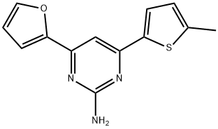4-(furan-2-yl)-6-(5-methylthiophen-2-yl)pyrimidin-2-amine Structure