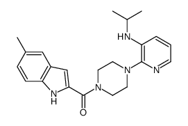 (5-methyl-1H-indol-2-yl)-[4-[3-(propan-2-ylamino)pyridin-2-yl]piperazin-1-yl]methanone结构式