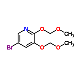 5-Bromo-2,3-bis(methoxymethoxy)pyridine结构式