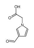 1H-Pyrrole-1-acetic acid, 3-formyl- (9CI) structure