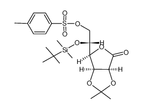 2,3-O-Isopropylidene-5-O-tert-butyldimethylsilyl-6-O-(p-tolylsulfonyl)-D-mannono-1,4-lactone Structure