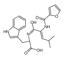 N-(2-furoyl)-alpha,beta-didehydroleucyl-tryptophan结构式