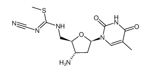 1-cyan-3-(3'-amino-3',5'-dideoxythymidin-5'-yl)-2-methylisothiourea Structure