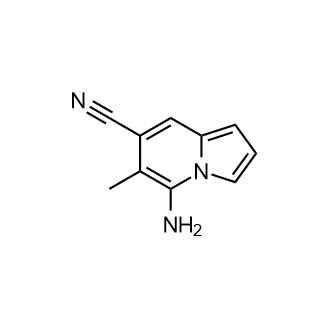 5-氨基-6-甲基吲哚嗪-7-碳腈结构式