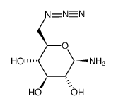 6-azido-1,6-dideoxy-β-D-glucopyranosylamine结构式