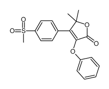 5,5-dimethyl-4-(4-methylsulfonylphenyl)-3-phenoxyfuran-2-one结构式