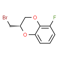 (S)-2-(broMoMethyl)-5-fluoro-2,3-dihydrobenzo[b][1,4]dioxine structure