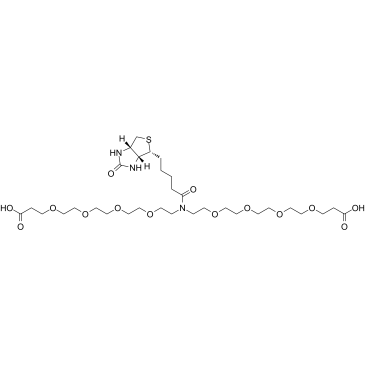 N-Biotin-N-bis(PEG4-acid)结构式