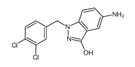 5-amino-1-[(3,4-dichlorophenyl)methyl]-2H-indazol-3-one结构式