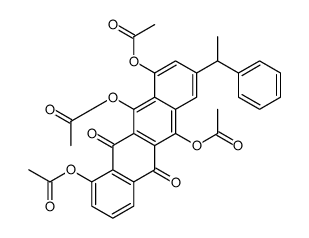 1,6,10,11-Tetrakis(acetyloxy)-8-(1-phenylethyl)-5,12-naphthacenedione structure