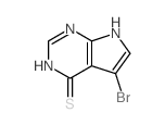 4H-Pyrrolo[2,3-d]pyrimidine-4-thione,5-bromo-3,7-dihydro-结构式