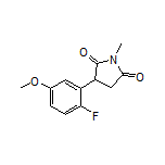3-(2-Fluoro-5-methoxyphenyl)-1-methylpyrrolidine-2,5-dione Structure