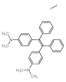 4-[2-(4-dimethylaminophenyl)-1,2-diphenyl-ethenyl]-N,N-dimethyl-aniline; molecular iodine结构式