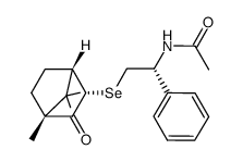 (2R)-2-acetamido-2-phenyl-1-camphorselenenylethane结构式