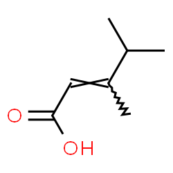 (2E)-3,4-Dimethyl-2-pentenoic acid Structure