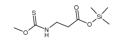 N-methoxythiocarbonyl-β-alanine trimethylsilanyl ester Structure