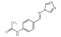 Acetamide,N-[4-[(4H-1,2,4-triazol-4-ylimino)methyl]phenyl]- structure