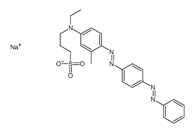 sodium 3-[ethyl[3-methyl-4-[[4-(phenylazo)phenyl]azo]phenyl]amino]propanesulphonate结构式