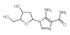 1H-Imidazole-4-carboxamide,5-amino-1-(2-deoxy-b-D-erythro-pentofuranosyl)-结构式