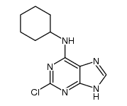 (2-chloro-9H-purin-6-yl)-cyclohexyl-amine Structure