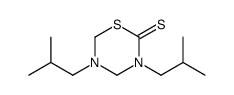 3,5-bis(2-methylpropyl)-1,3,5-thiadiazinane-2-thione结构式